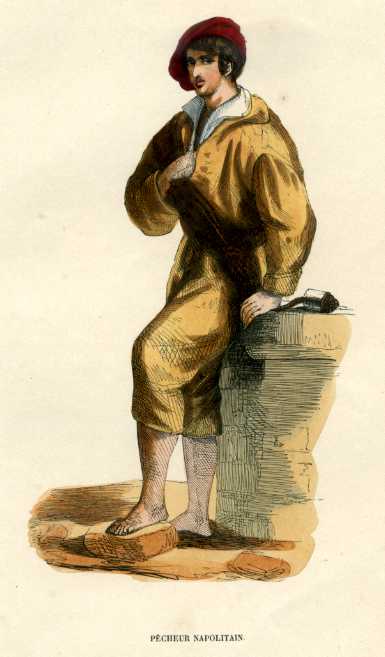 Neapolitan Farmer Italy 1844 Gravure