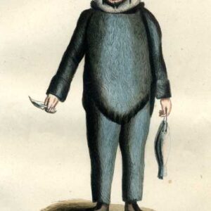Eskimo Man 1844 Gravure