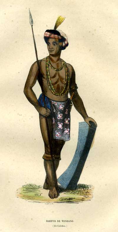 Tondano Sulawesi Indonesia 1844 Gravure