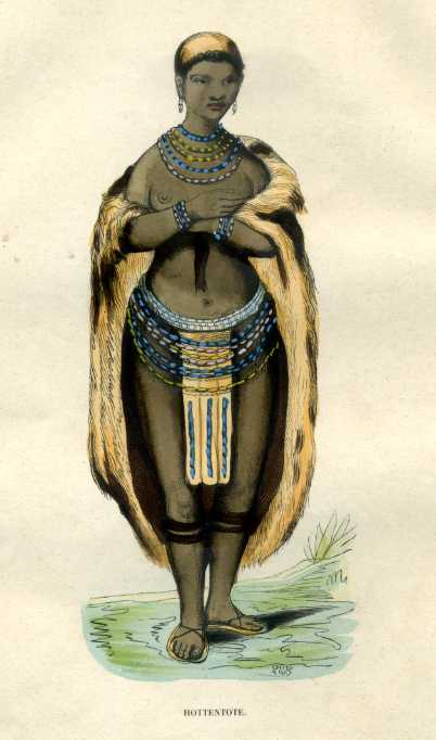 Khoekoe Woman South Africa 1844 Gravure