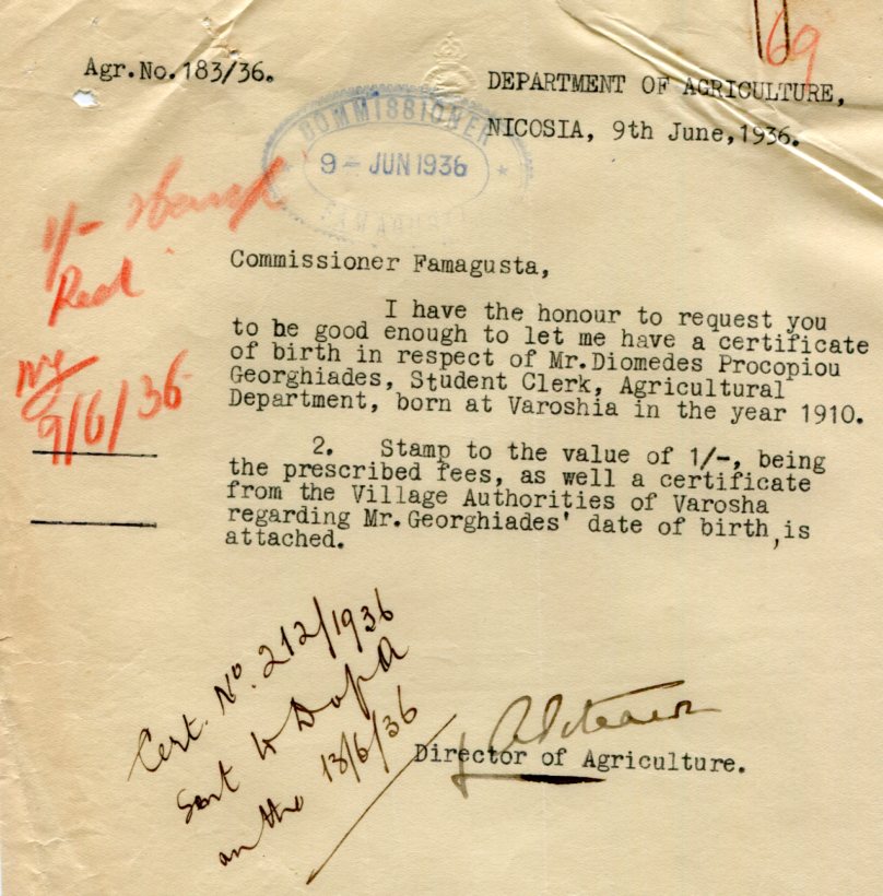 Cyprus Agia Triada Sipahi 1936 Mukhtar Seal - Image 2