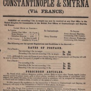 1888 British Levant Parcel Post to Istanbul Izmir