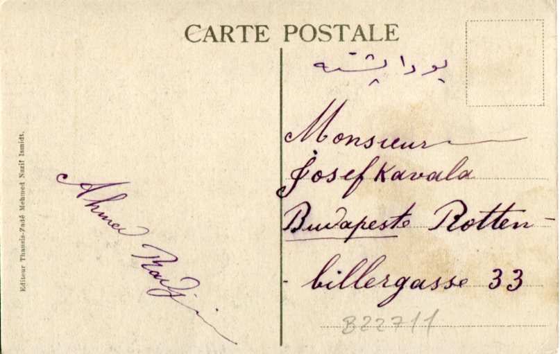 1912 Turkey Izmit Postcard to Switzerland - Image 2