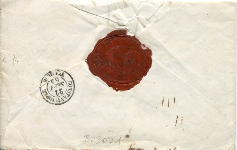 1854 Ottoman Livorno Consulate Cover - Image 2