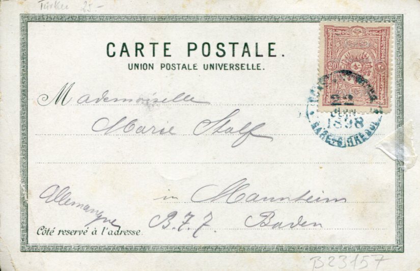 Greece Mount Athos Postcard to Germany - Image 2