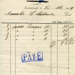 1909 Turkey Istanbul Armenian Merchant Invoice