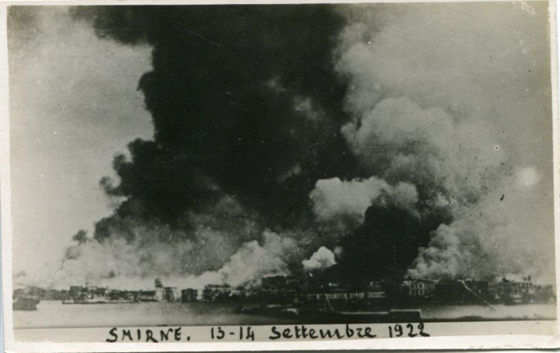 Turkey Izmir 1922 Fire Photocard