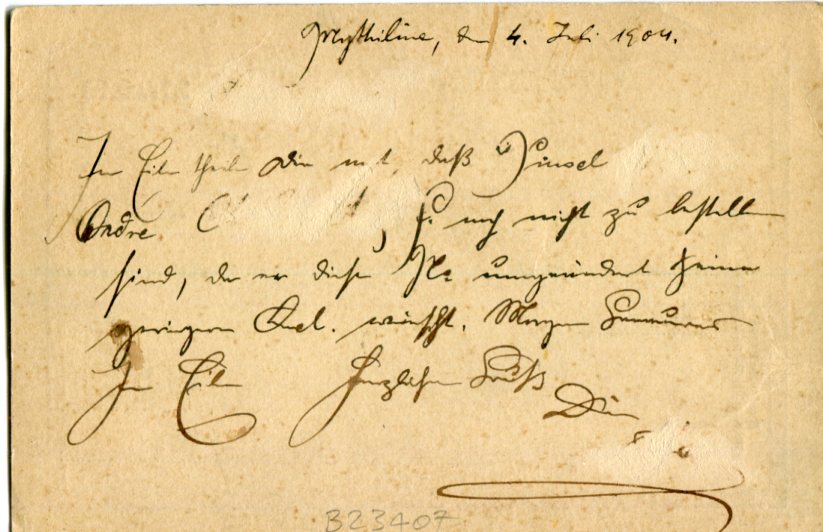 1904 Austria Levant Mytilene to Fürth - Image 2