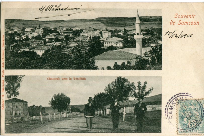1906 French Levant Samsun Postcard ed Baronian
