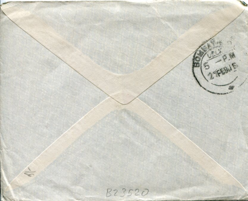 1916 Iraq Basra 1/2a Cover to Bombay - Image 2