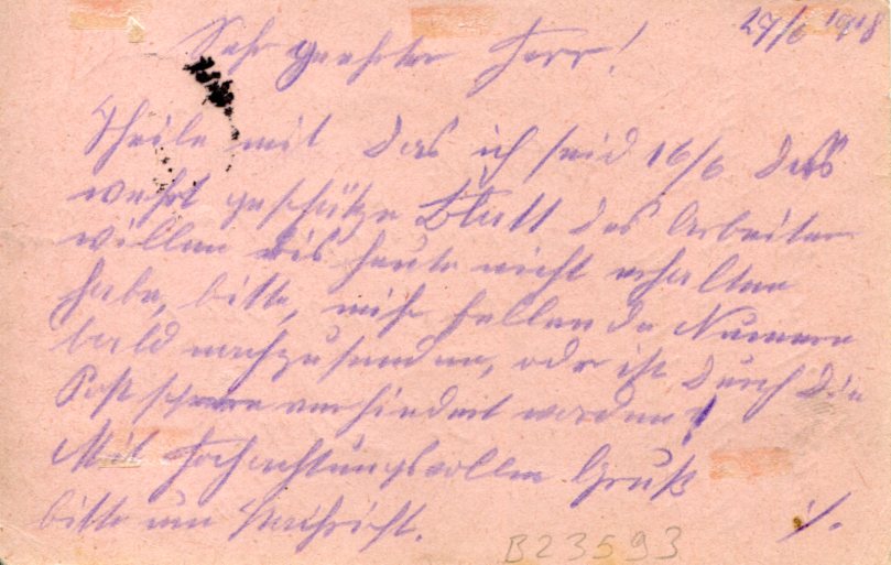 1918 Austria Occ Italy CODROIPO to Graz - Image 2