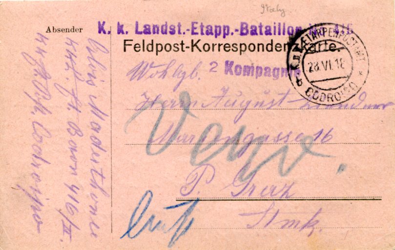 1918 Austria Occ Italy CODROIPO to Graz