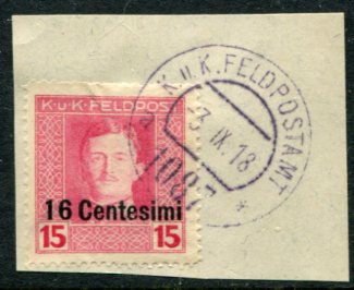 1918 Austria Occ Italy FPO 1087