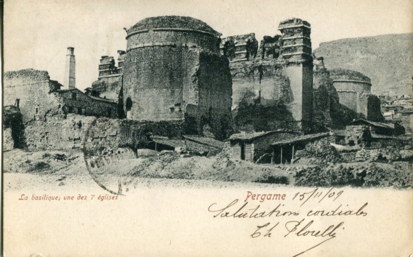 1909 Turkey Bergama Postcard to Belgium - Image 2