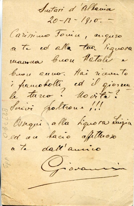 1910 Albania Shkoder Italian Occ Card - Image 2