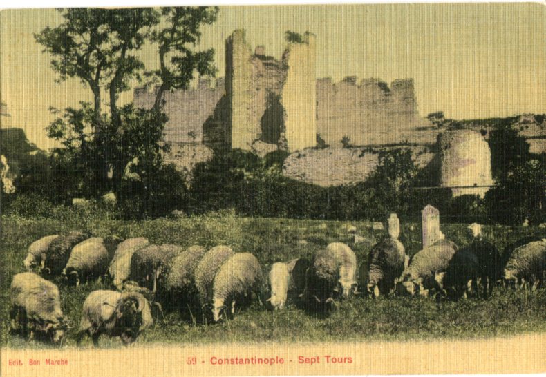 Turkey Istanbul Silk Postcard Bon Marche #59