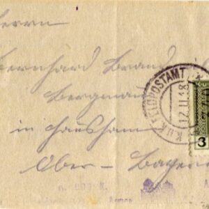 1918 Austria Feldpost FPO 340 Wrapper