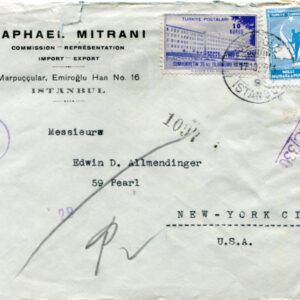 1944 Turkey Double Censored Cover to USA
