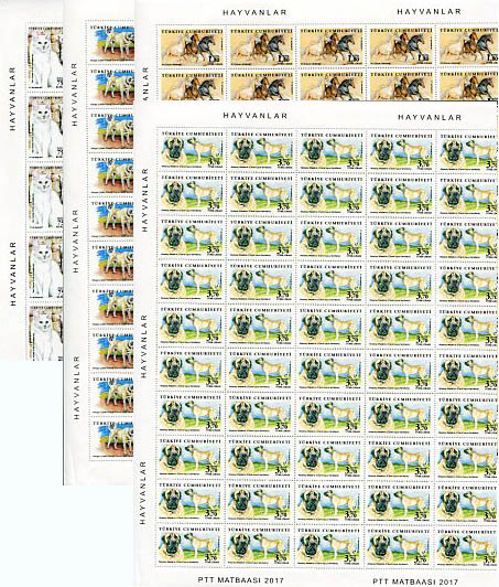 2017 Turkey Animals Half Sheet of 50 **