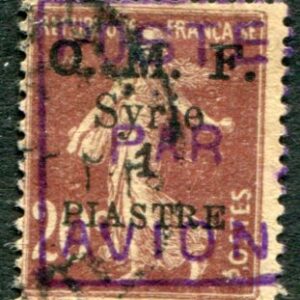 1921 Syria 1pi on 20c Poste Par Avion Used