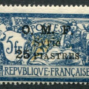 1921 Syria 25pi on 5fr Merson *