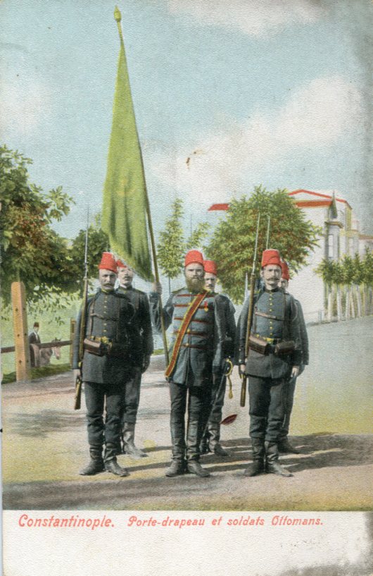 Turkey Ottoman Soldiers and Flag ed R & K.L.