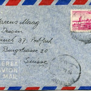1951 Lebanon 35p Airmail to Switzerland