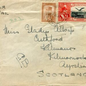 1938 Persia Abadan Airmail to Scotland