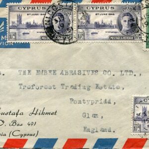 1951 Cyprus Nicosia to Pontypridd