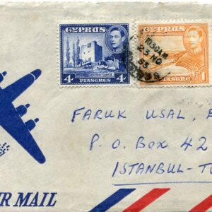 1953 Cyprus Airmail to Istanbul Turkey