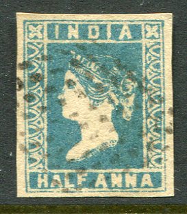 1855 India 1/2a Die III Used Sg 8