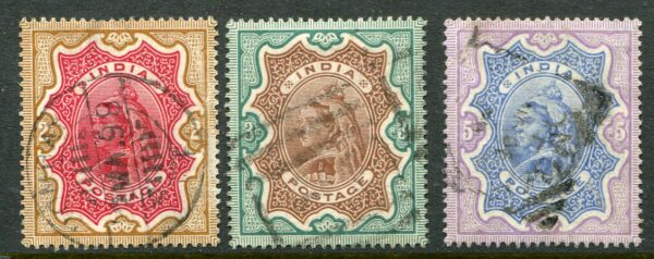 1895 India QV High Values Used Set