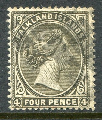 1887 Falkland Islands 4d wmk Crown CA Used