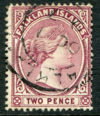 1895-98 Falkland Islands 2d wmk Crown CA Used