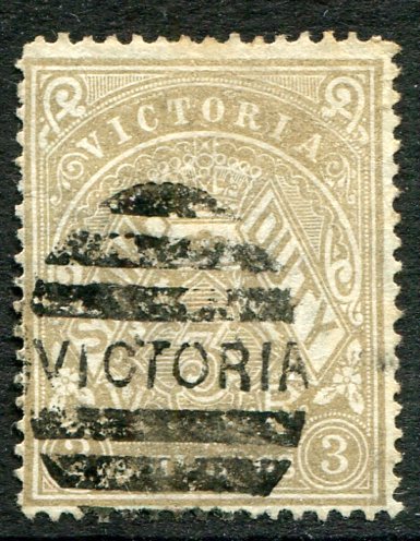1885 Victoria Australia Stamp Duty 3s Used Sg 268