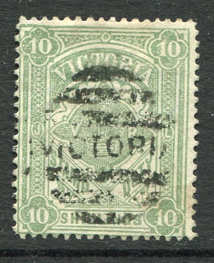 1886 Victoria Australia Stamp Duty 10s Used Sg 272a