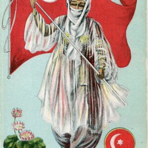 Turkey Ottoman Woman and Flag