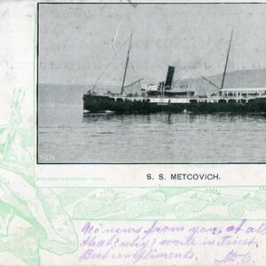 1914 Austria Lloyd SS Metcovich Postcard to Wien