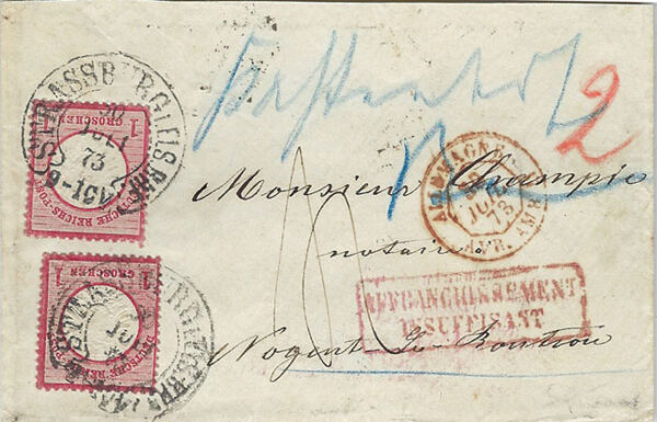 1873 Germany Brustschild 1Gr Insufficient to France