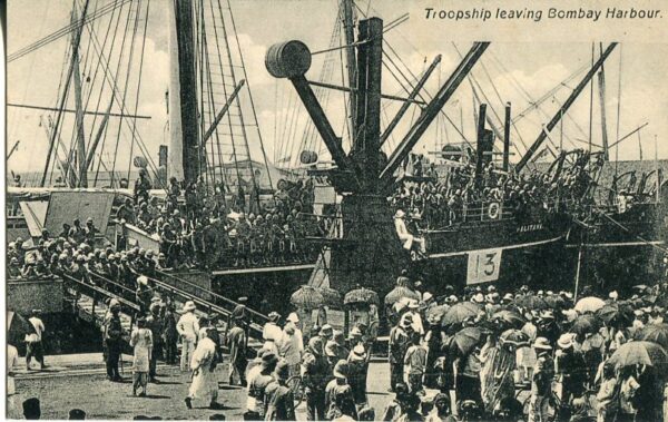 India Bombay Harbour Troopship