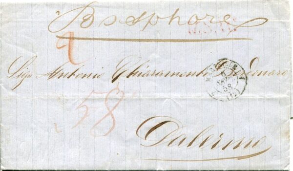 1858 France Marseilles Palermo to Bosporus