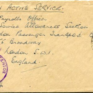 1944 Cyprus FPO 164 Censored OAS Cover