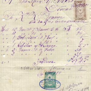 1910 Turkey Istanbul Greek Merchant Tsamis Invoice