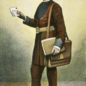 India Postman unused Postcard