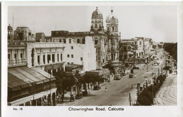 India Calcutta Chowringhee Road photocard