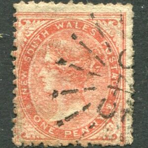 1864 NSW Australia 1d Plate II wmk 1 Used Sg 197