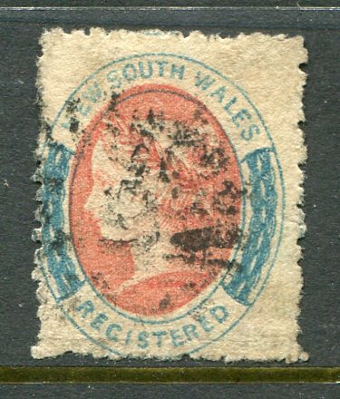 1862 NSW Australia 6d perf 13 Used Sg 124