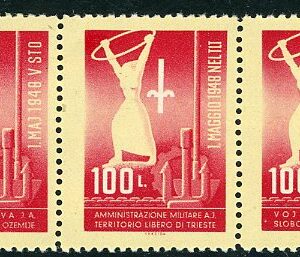 1948 Trieste Yugoslavia Zone B Labour Day Strip *