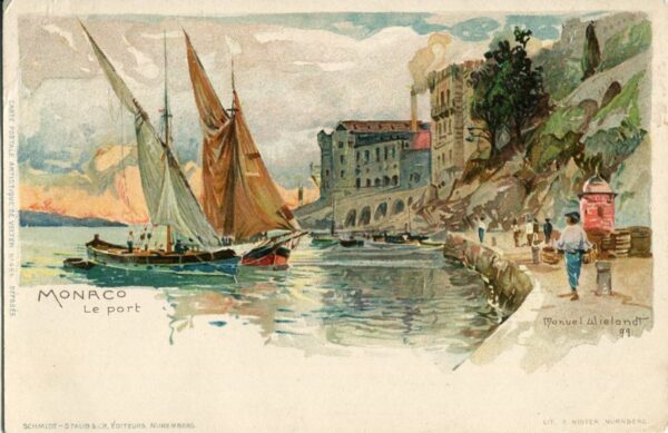 Monaco Port Watercolour Manuel Wielandt
