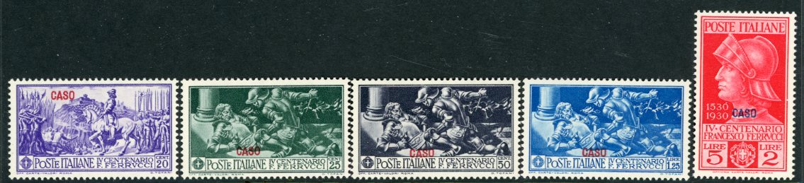 1930 Dodecanese Kasos Caso on Ferrucci Set *